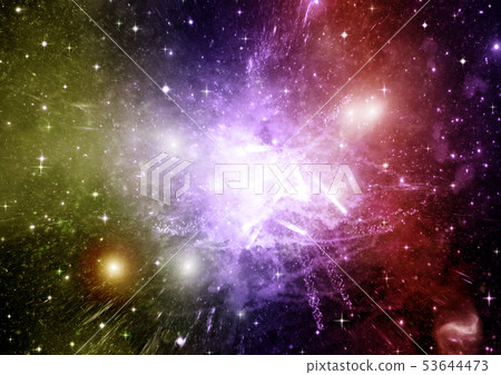galaxy in a free space. 3D rendering 53644473