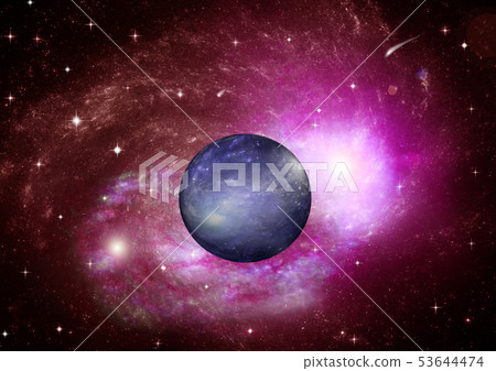 galaxy in a free space. 3D rendering 53644474