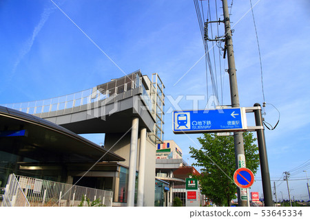 Nagoya city cityscape Subway Tokushie Station front view 53645334