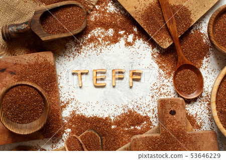 Raw teff grain with worf TEFF Raw teff grain with worf TEFF 53646229