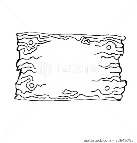 Handdrawn wooden banner. Sketch vector illustration. Handdrawn wooden banner. Sketch vector illustration. 53646793