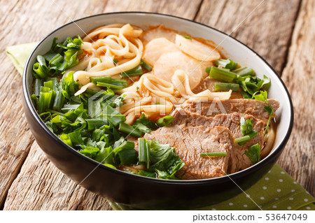 Asian soup made of stewed or braised beef, broth, Asian soup made of stewed or braised beef, broth, 53647049