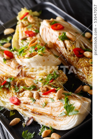 Roasted Napa Cabbage with Tamari and Peanuts Roasted Napa Cabbage with Tamari and Peanuts 53647057