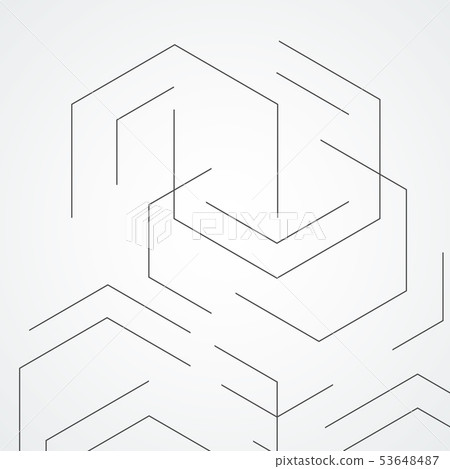 Shape of hexagon style design. Vector abstract... - Stock Illustration ...