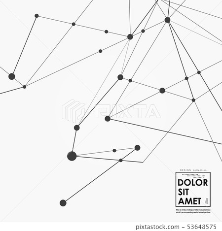 Big data and connect tecnology background with neural network. Vector illustration Big data and connect tecnology background with neural network. Vector illustration 53648575