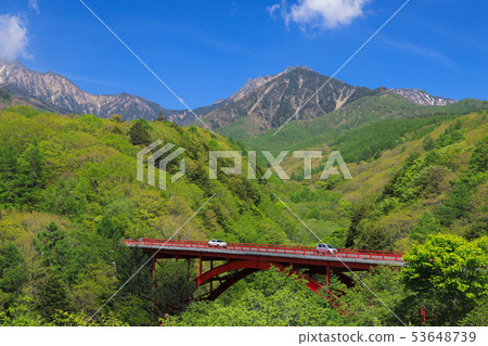 Fresh green Higashi Ohashi Bridge 53648739