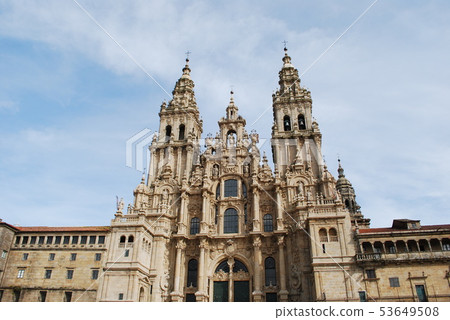 聖地亞哥德孔波斯特拉大教堂關閉視圖 53649508