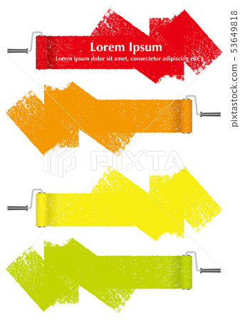 背景例證集合繪與漆滾筒 53649818