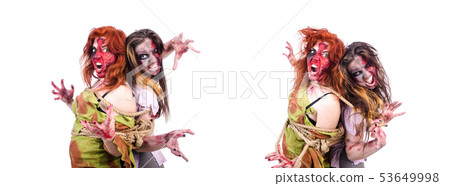 Woman vampire isolated on the background 53649998