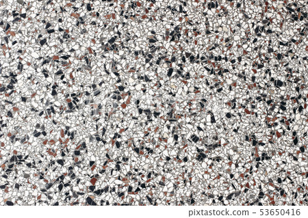 Terrazzo texture backgound. Old grunge marbled stone floor in white, grey, black and brown color. 53650416