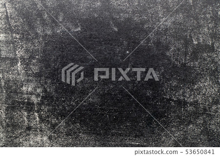 Grunge white color chalk texture on black board Grunge white color chalk texture on black board 53650841