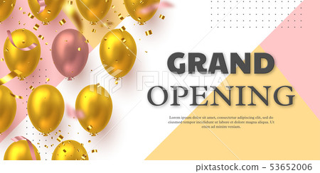 Grand opening ceremony vector banner. Grand opening ceremony vector banner. 53652006