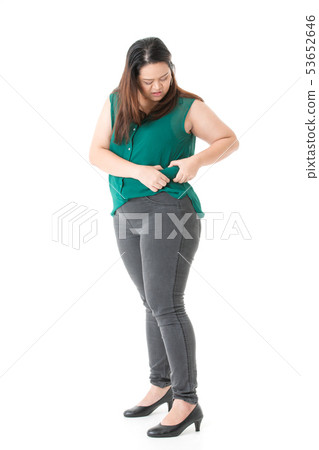 Plump lady in smart casual Plump lady in smart casual 53652646