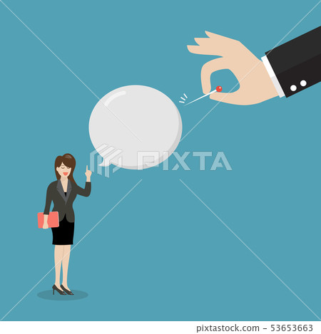 Enemy hand pushing needle to pop your speaking 53653663