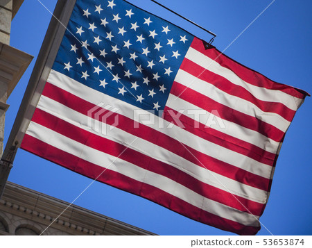 拍打星條旗國旗 53653874