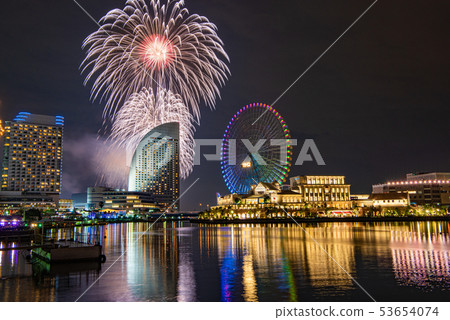The 38th Yokohama Open Port Festival Beam Spectacle in Harva 53654074