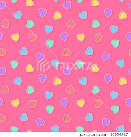 Colorful illustration hearts pattern seamless - Stock Illustration ...