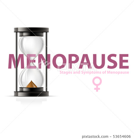 Menopause concept, hourglass - climax and 53654606