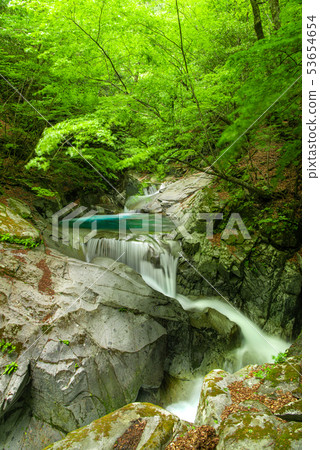 Fresh green Nishizawa Valley Mie Falls Fresh green Nishizawa Valley Mie Falls 53654654