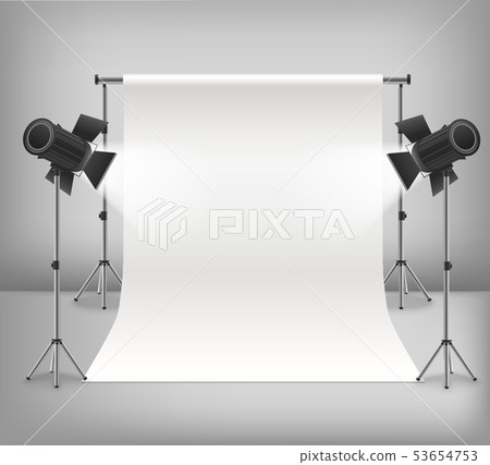 Realistic Detailed 3d Photo Studio and Equipments. Vector Realistic Detailed 3d Photo Studio and Equipments. Vector 53654753