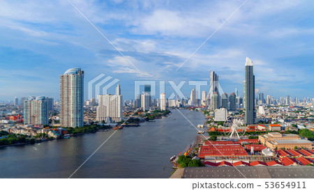 Aerial view of the ferris wheel, Asiatique The 53654911