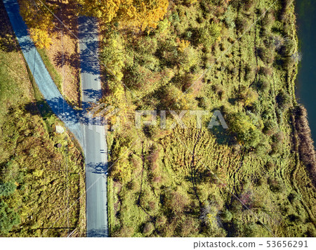 Farm at autumn in Woodstock, Vermont, USA 53656291