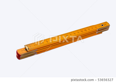 Folding ruler isolated. Folding ruler isolated. 53656327