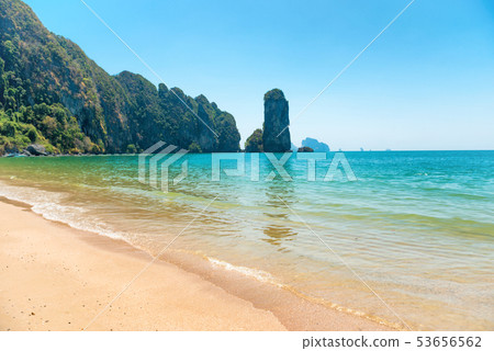 Tropical landscape with sand beach 53656562