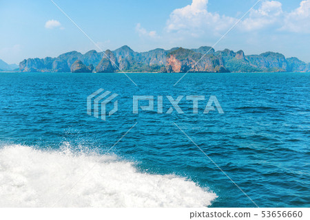 Sea landscape with tropical rock islands 53656660