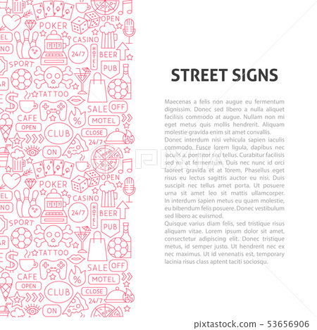 Street Signs Line Pattern Concept 53656906