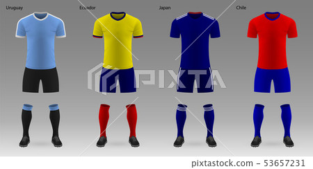 Set of realistic football kits 53657231