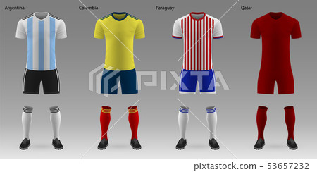Set of realistic football kits Set of realistic football kits 53657232