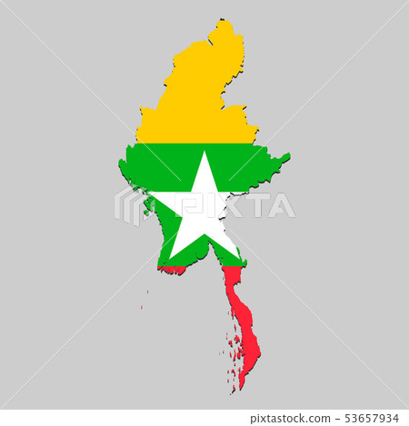 Map with national flag Map with national flag 53657934