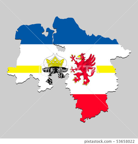 Map with national flag 53658022