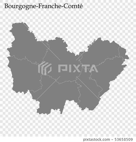 High Quality map region of France High Quality map region of France 53658509
