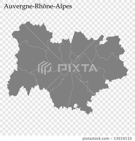 High Quality map region of France High Quality map region of France 53658510