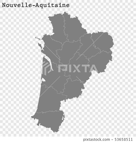 High Quality map region of France High Quality map region of France 53658511