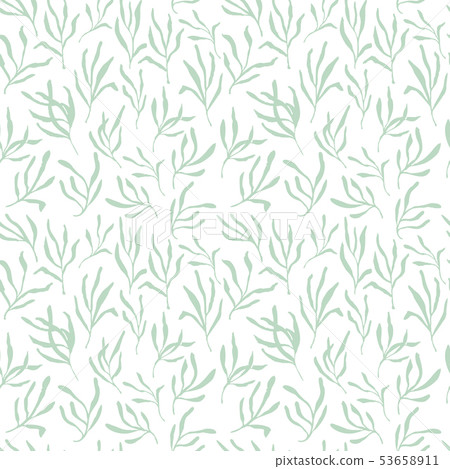 Estragon therapeutic green leaf branch. Isolated vector illustration. 53658911