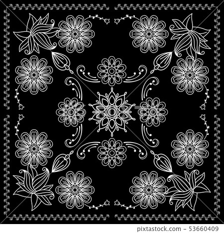 Bandana Print With Black and White Elements 53660409