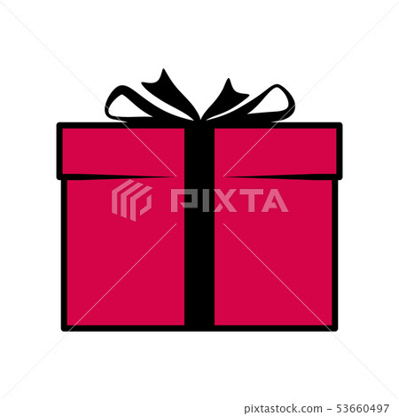 Birthday party gift box icon Birthday party gift box icon 53660497