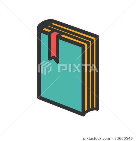 Standing book with bookmark icon Standing book with bookmark icon 53660546