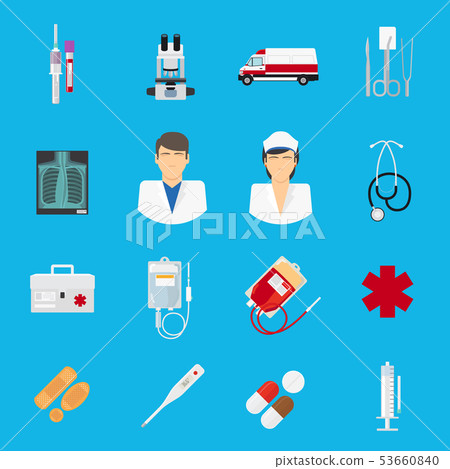Medical icons set 53660840