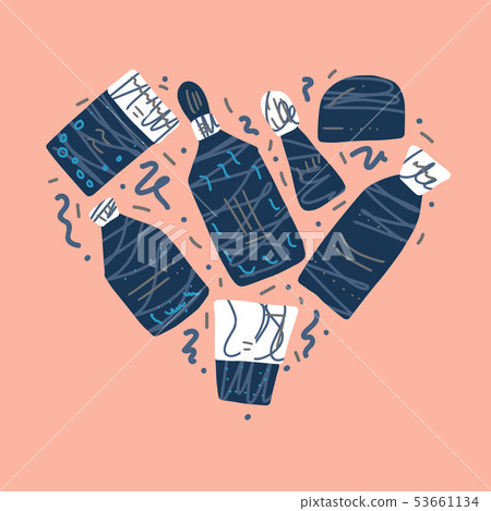 Beauty supplies set. Vector design illustration. 53661134