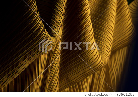 Pleated Fabric in long line drape with shadow Pleated Fabric in long line drape with shadow 53661293