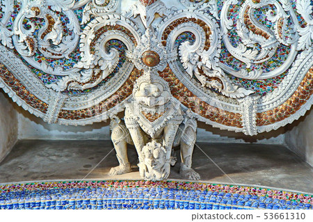 Take photo the art of Buddha  image in hall within 53661310