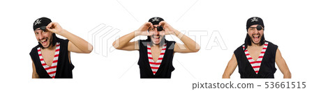 Man pirate isolated on the white background Man pirate isolated on the white background 53661515