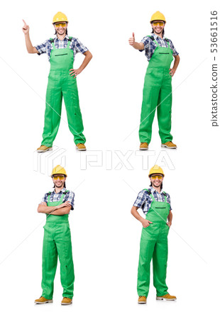 Industrial worker isolated on the white background Industrial worker isolated on the white background 53661516