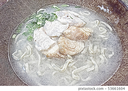 沖繩蕎麥麵彩色鉛筆風格 沖繩蕎麥麵彩色鉛筆風格 53661604