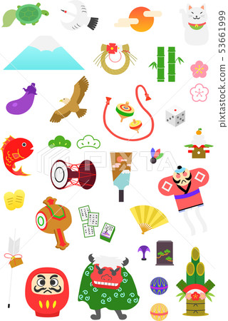 Set of material for new year's cards 53661999