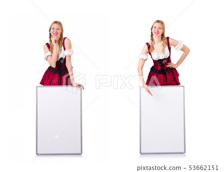 German girl in traditional festival clothing German girl in traditional festival clothing 53662151